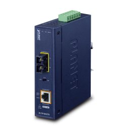 Switch PLANET IP30 Industrial 10/100/1000BAS network media converter 1000 Mbit/s Blue