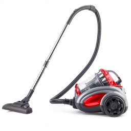 Aspirator fara sac RCC-250R-2, 27.9 kWh/an, putere 800 W, recipient colectare praf 2.5 litri, filtru HEPA perie standard + 2 perii mici, Rosu/Negru