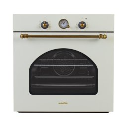 Cuptor incorporabil electric NBIO-9749RBJ, 8 functii, 2 butoane, timer mecanic, 60L, sticla dubla, design rustic, Clasa A, Crem