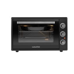 Cuptor electric 60L, 2000W, grill, timer, termostat, sticla dubla, ventilator, iluminare, Negru
