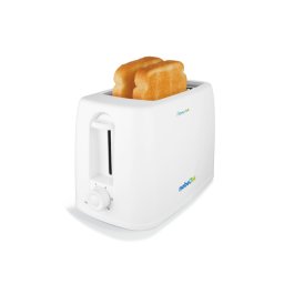 Prajitor de paine 650 W, 6 niveluri de rumenire, tavita de firimituri, capacitate 2 felii, design ergonomic, Alb