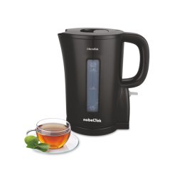 Fierbator electric 2200 W, 1.7 l capacitate, protectie fierbere fara apa, design ergonomic, curatare facila, Negru