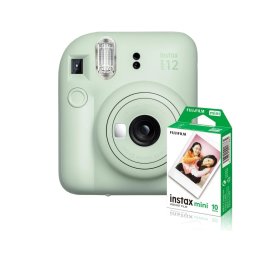 FUJI Instax Mini 12 instant cameră verde-mentă + Glossy film (10 lap) 565769
