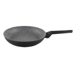 Set 2 x Tigaie din Aluminiu, Diametru 22 cm, Interior Granit, Compatibil Inductie, Negru