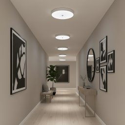 Plafoniera LED PL8001 alba, 22 cm, IP44, 8W, lumina rece 6000K