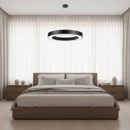 Lustra LED suspendata ANGLE, 25W, D52 cm, înaltime reglabila, negru