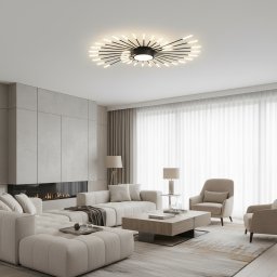 Lustra LED Kalesa Grande 28W, lumina neutra 4000K, alb, metal si acril