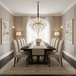 Candelabru din cristal Palermo Eleganza, auriu, 5xE14, diametru 50 cm