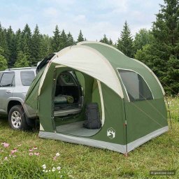 Cort pentru masina Verde 239 x 210 x 210 cm Poliester si otel GartenMobel Dekor