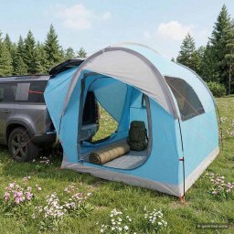 Cort pentru masina cu acoperis albastru 239 x 210 x 210 cm GartenMobel Dekor