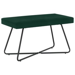 banca Simplu Verde închis 80 x 40 x 45 cm Catifea GartenMobel Dekor