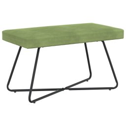 banca Simplu Verde deschis 80 x 40 x 45 cm Catifea GartenMobel Dekor