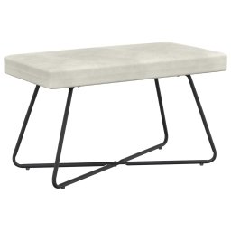 banca Simplu Crem 80 x 40 x 45 cm Catifea GartenMobel Dekor