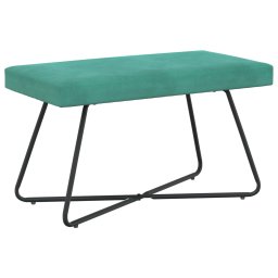 banca Simplu Turcoaz 80 x 40 x 45 cm Catifea GartenMobel Dekor