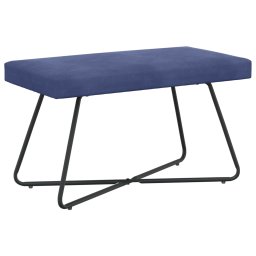 banca Simplu Albastru Politie 80 x 40 x 45 cm Catifea GartenMobel Dekor