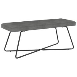 banca Simplu Gri închis 110 x 40 x 45 cm Catifea GartenMobel Dekor