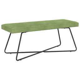 banca Simplu Verde deschis 110 x 40 x 45 cm Catifea GartenMobel Dekor