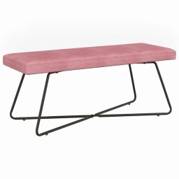 banca Simplu Roz 110 x 40 x 45 cm Catifea GartenMobel Dekor