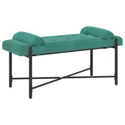 Banca cu butoane si perne Turcoaz 110 x 40 x 46 cm Catifea GartenMobel Dekor