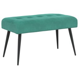 Banca cu butoane capitonate Turcoaz 80 x 40 x 46 cm Catifea GartenMobel Dekor