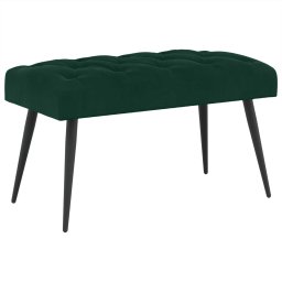 Banca cu butoane capitonate Verde închis 80 x 40 x 46 cm GartenMobel Dekor