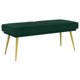 Banca cu doua straturi Verde închis 120 x 45 x 46 cm Catifea GartenMobel Dekor