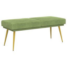 Banca cu doua straturi Verde deschis 120 x 45 x 46 cm Catifea GartenMobel Dekor