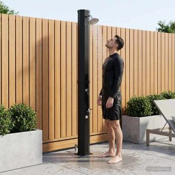 Dus solar cu cap de dus si robinet PVC, ABS, Aliaj de zinc GartenMobel Dekor