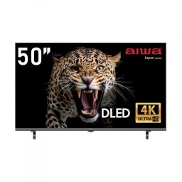 Smart televizor AIWA TS-501N de 50″ (127 cm), 4K Ultra HD (3840 × 2160), Clasa F, Tehnologie DLED, Wi-Fi, Bluetooth si sistem de operare TizenOS, Negru