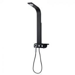 Panel dus termostatat Mediterraneo Nero-Lux 112x13 cm cu dus mobil culoare negru -S300-3-5052