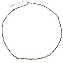 Colier Rubin in zoisit sfere microfatetate 2mm