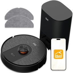 Robot Aspirator cu Mop iHunt BRO Robo Clean V6 AutoBase, LiDAR, Auto-Emptying, Control prin Aplicatie, Autonomie 120 Min, Statie Colectare 3L