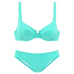 s.Oliver Costum de baie două piese turcoaz