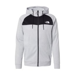 THE NORTH FACE Bluză cu fermoar sport gri / negru / alb