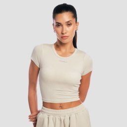 GymBeam Women‘s Aura Cropped T-Shirt Grey L