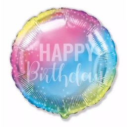 Balon folie pentru zi de naștere - cu efect de gradient, 48 cm