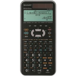 Calculator de birou Calculator stiintific, 16 digits, 640 functii, 166x80x15 mm, dual power, SHARP EL-W506XSL-negru/argi