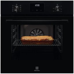 Cuptor LOFGF00BK, Electric, 65 l, Grill, Ghidaj telescopic pe 1 nivel, Timer cu display electronic, Clasa A, Negru