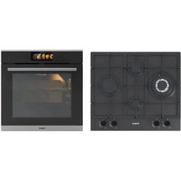 Cuptor Cuptor incorporabil Samus SC634GDT15H, 74l, 3440 W, clasa A+.+Plita incorporabila Samus PSG-64SMGN2, 4 arzatoare pe gaz, Aprindere electrica, Neagra