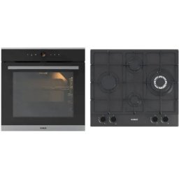 Cuptor PACHET Cuptor incorporabil Samus SC633GDT15, clasa A+, 3440 W, 74 L,+Plita incorporabila Samus PSG-64SMGN2, 58 cm, 4 arzatoare pe gaz, Neagra