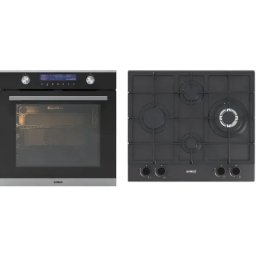 Cuptor PACHET Cuptor incorporabil Samus SC631GD13, 74 L, clasa A+, 3440 W, + Plita incorporabila Samus PSG-64SMGN2, 58 cm, 4 arzatoare pe gaz, Negru