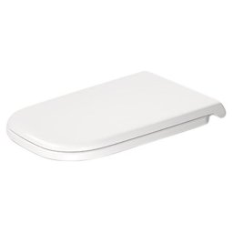 Capac wc Duravit, Seat and cover D-Code elongated white, w/o sc, hinge sst, set fixare inclus, balamale inox, alungit, alb