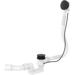 Sifon cada cu preaplin Roca, Gama Aqua, capac inclus, diametru 52mm, scurgere autoamata, negru