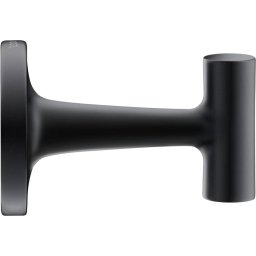 Agatatoare prosop Duravit, Towel hook Starck T, black matt, montare pe perete, fixare ascunsa, negru mat