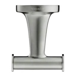 Agatatoare prosop Duravit, Towel hook double Starck T, dublu, montare pe perete, fixare ascunsa, crom mat