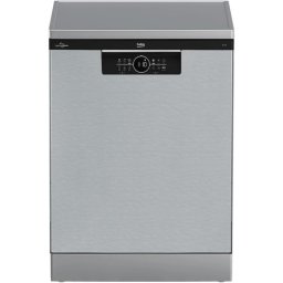 Masina de spalat vase BDFN26530X, 15 seturi, 6 programe, HygieneIntense, SteamGloss, Time Delay, Half Load, Child lock, AutoDoor Opening, Clasa D, 60 cm, Pearl Inox