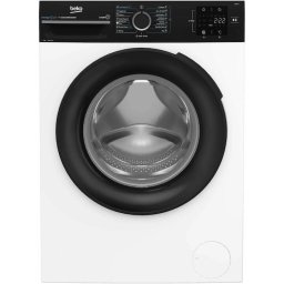 Masina de spalat rufe 7kg, 1200rpm, Clasa A, 15 programe, SteamCure, EnergySpin, Motor ProSmart Inverter, hublou si panou comanda negru, alb
