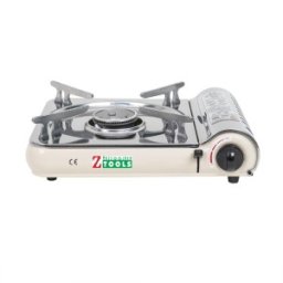 Aragaz Camping din Inox, Aprindere Electrica, Lungime 33 cm, Crem