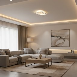Lustra LED VOLTA 96W cu telecomanda, dimabila, ovala, neagra