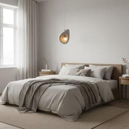 Lustra suspendata FOAMER alba, 35 cm, cu inaltime reglabila si soclu E27